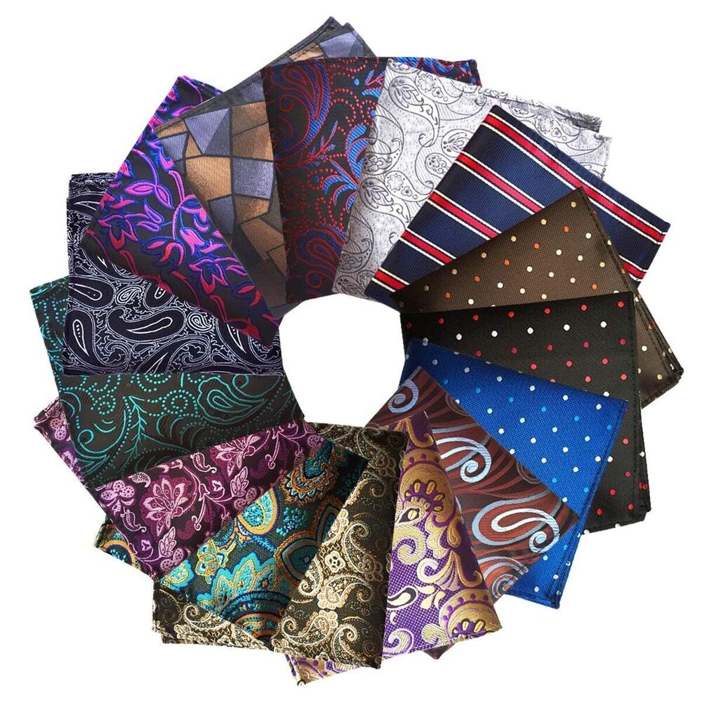 15 Pcs Pocket Squares sets for Man Suit, Assorted Colors Men Suit Pocket